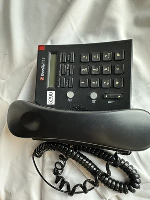 ShoreTel 115 IP Blackphone W/ Stand & Headset 5290  Box C103 - Image 1 of 2
