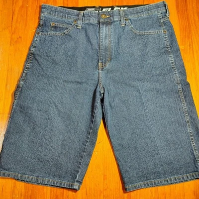 Dickies Flex Men Jean Shorts Cargo Pockets Blue Denim Size 36 Waist - Image 1 of 4
