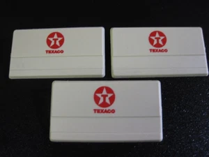 TEXACO ÖL TANKSTELLE Mitarbeiter Namensschilder ** 3 Stück ** BEIGE! - Bild 1 von 2