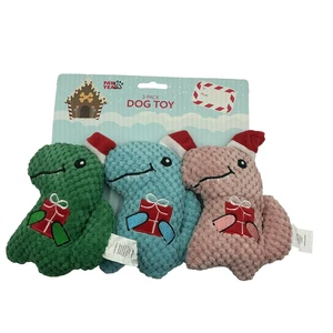 Christmas Dinosaur  3 Pack Dog Toy Set For Christmas 6” - Picture 1 of 5