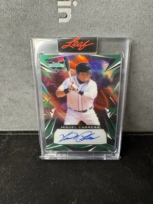 2023 Leaf Vibrance Miguel Cabrera On Card Auto 3/8 - Image 1 of 2