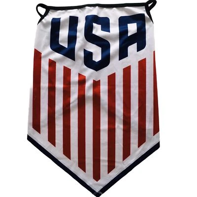 Gaiter Face Mask and Ear Loops USA Design Red White and Blue 17.5 in l x 12 in w - Image 1 of 4