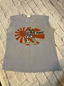 Rare 1970’s Pony Brand Sleeveless Graphic Print T Shirt Boys Size XL - Picture 1 of 21