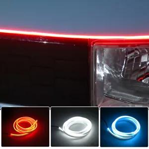 12V Car Hood LED Daytime Running Light Strip Flexible Lamp Waterproof Car Parts - Imagen 1 de 13