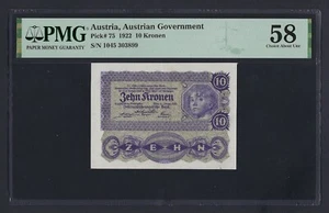 Austria 20 Kronen 1922 P75 About Uncirculated  - Picture 1 of 2