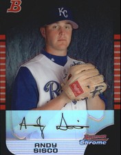 2005 Bowman Chrome Draft Refractors Royals Baseball Card #7 Andy Sisco