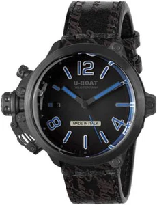 U-Boat 8808 Mens Watch Capsule PVD BK BL 45mm - Picture 1 of 6