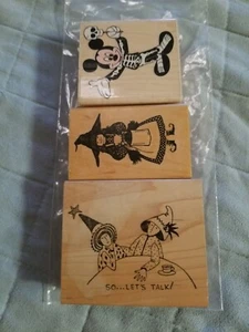 Lote de 3 sellos de goma esqueleto bruja mickey mouse let's talk witch #26 - Imagen 1 de 3