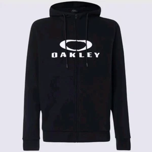 Oakley Bark FZ Hoodie 2.0 Full Zip Sweatshirt Jacket Black/White Men's Size XL - Picture 1 of 9