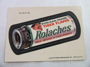 Topps Wacky Card: ROLACHES 1979, 2nd Series Rerun #83 OF 132 - Picture 1 of 3