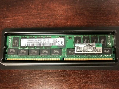 809083-091 HP 32GB 2RX4 PC4-2400T DDR4 MEMORY 805351-B21 819412-001 - Image 1 of 3