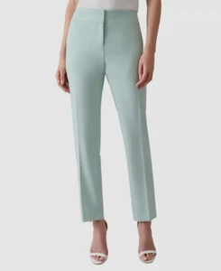 Kasper Women's Blue Stretch Mid Rise Fly-Front Slim-Leg Trousers Petite Size 16P - Picture 1 of 3