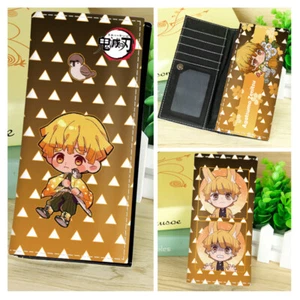 Anime Demon Slayer Agatsuma Zenitsu Cosplay PU Leather Purse Wallet - Picture 1 of 2