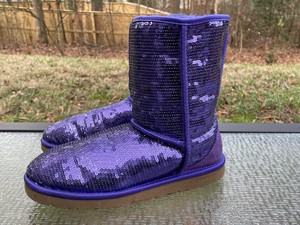 purple sparkly uggs