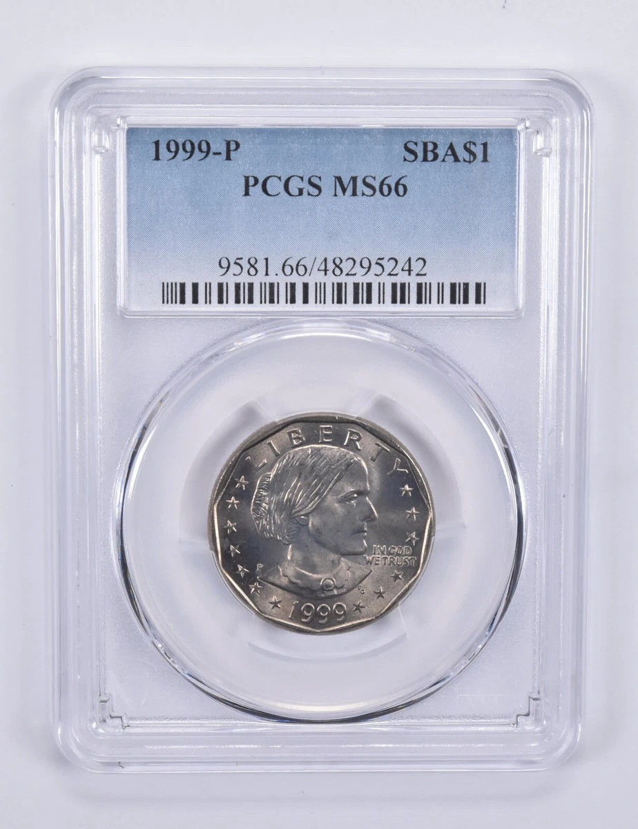 1999-P サン・ビー・アンソニー $1 MS66 PCGS T MS 66 Graded Susan B Anthony Dollars (