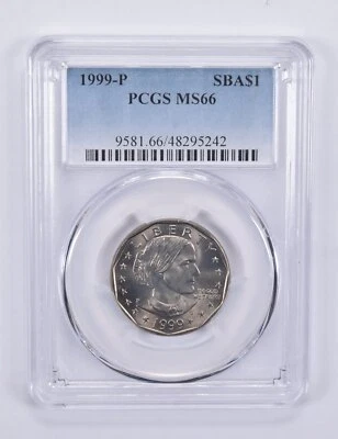 1999-P Susan B Anthony Dollar MS66 PCGS Blue Label - Image 1 of 4