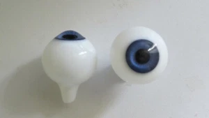 Blaue mundgeblasene Glasaugen 30 mm blau Mund geblasene Augen für antike Puppe - Bild 1 von 1