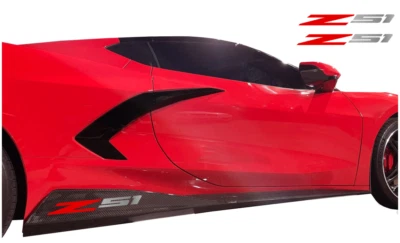 Calcomanía adhesiva Premium Z51 Racing para Corvette Stingray Sideskit C8 - cualquier color Foto 1 de 3