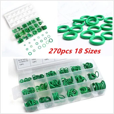 Car O-Ring Sealing Gasket A/C Compressor 18 Sizes HNBR O-Rings Assortment Kit - Image 1 of 4