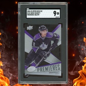 2008-09 Upper Deck Ice DREW DOUGHTY Rookie Premieres /499 SGC 9 #152
