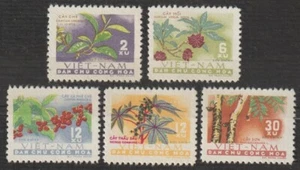 1962 Vietnam Stamps Crops Scott #190-194 Mint Never Hinged - Picture 1 of 1