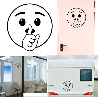 Émoticône Silence V2, Autocollant En Vinyle - Photo 1/2