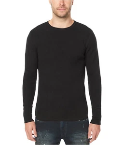 Buffalo David Bitton Hombre Negro Cuello Redondo Acanalado Pulover Jersey L XL - Picture 1 of 4