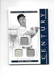 2018 NATIONAL TREASURES Century TRIPLE Materials GIL McDOUGALD (Yankees) #04/25 - Picture 1 of 2