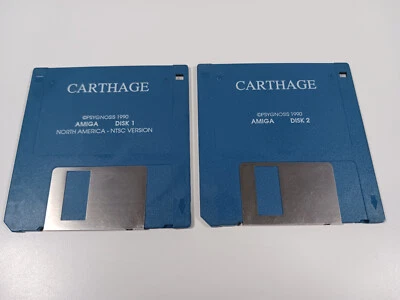 Vintage Commodore Amiga Carthage 1990 Psygnosis 3.5" Disks - Image 1 of 4