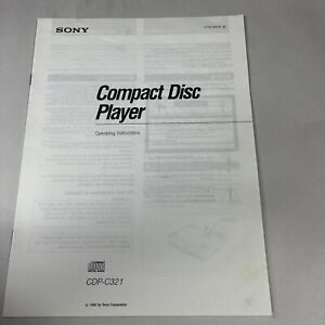 Sony CD Player Operating Instructions