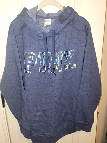 UNDERCOVER Felpa con cappuccio Victoria's Secret a maniche lunghe blu donna M ottime condizioni