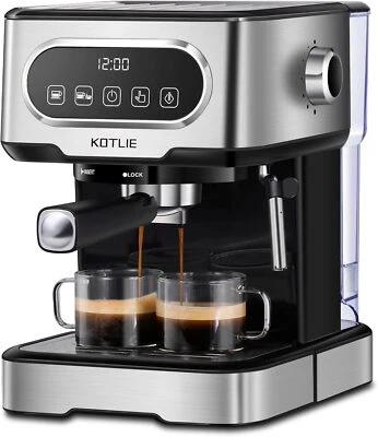 Kaffeemaschine Espresso Maschine Milchaufschäumer Siebträger 20 Bar 1.5L Touch  - Bild 1 von 4
