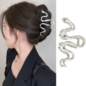 Irregular Hair Claw Clips Metal Silver Hair Clip Elegant Hairpin Snake Design... - Picture 1 of 7