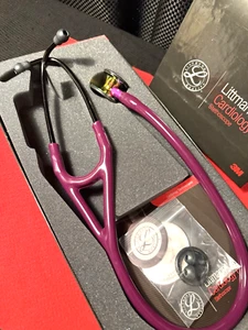 "Estetoscopio Littmann Cardiology IV 27"" - Tubo de ciruela acabado de pieza de pecho arco iris" - Imagen 1 de 6