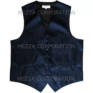 Nuevo Chaleco Esmoquin Cachemira Para Hombre Chaleco Solo Baile de graduación Azul Marino Boda Formal Fiesta - Imagen 1 de 3