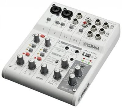 YAMAHA AG06 AG06MK2 W 6ch Live Streaming Mixer USB Audio Interface White - Image 1 of 4