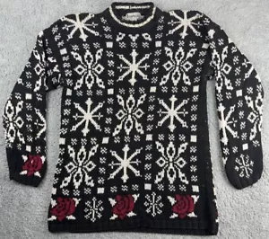 Vintage Aeropostale Sweater Men's Small Chunky Knit Fair Isle Compagnie Generale - Picture 1 of 18