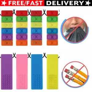 Collar de ladrillo sensorial para masticar niños adultos autismo TDAH morder dentición sensorial - Imagen 1 de 13