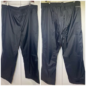 Columbia Rebel Roamer Omni-Tech Waterproof  Men’s Black Rain Pants  3X TALL NEW! - Picture 1 of 9
