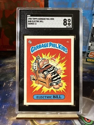 1985 GARBAGE PAIL KIDS STICKERS 4b ELECTRIC BILL  SGC 8 - Image 1 of 2