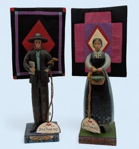 2006 Jim Shore Amish Man Raised in Faith & Woman Pure and Simple Figures - Picture 1 of 8
