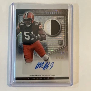 Maglia Michael Hall Jr. 2024 Topps Midnight Rookie Auto Solstizio d'Inverno 7/35 - Foto 1 di 3