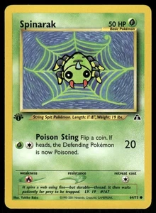 Pokemon Tcg Spinarak [1st Edition] #64 Pokemon Neo Discovery NM - Picture 1 of 2