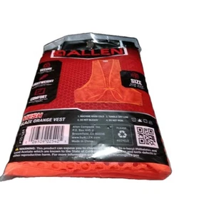 Allen Mesh Blaze Orange Hunters Safety Vest One Size Fits Most New - Picture 1 of 6