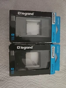 2x Legrand adorne 1 Gang Decorator/Rocker Wall Plate with Microban, Graphite - Picture 1 of 4