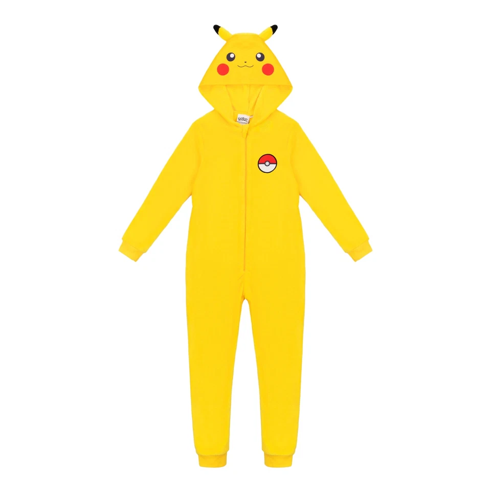 Pokemon Pikachu Kinder Onesie, Gelber Fleece Jumpsuit
