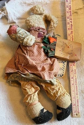 Muñeca Country Bunny vintage firmada colección Attic Baby 1993, 20 pulgadas de alto Foto 1 de 4