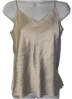 GRADE & GATHER Champagne Satin Tank Top Blouse camisole Woman’s size small NWT - Image 1 of 4