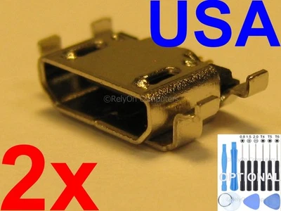 2x Sincronización de puertos de carga micro USB para LG K40 X420/QN K12 Plus LMX420EMW/MM/TM EE. UU. Foto 1 de 4