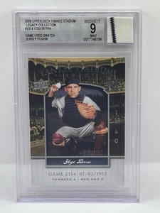 Yogi Berra Jersey Fusion 2008 UD Yankee Stadium Legacy Game Used Beckett 9 Mint - Picture 1 of 10